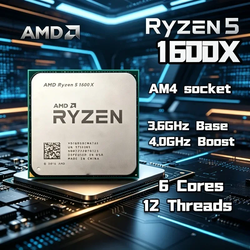 Amd Cpu Ryzen 5 - AMD Ryzen 5 1600X Original y