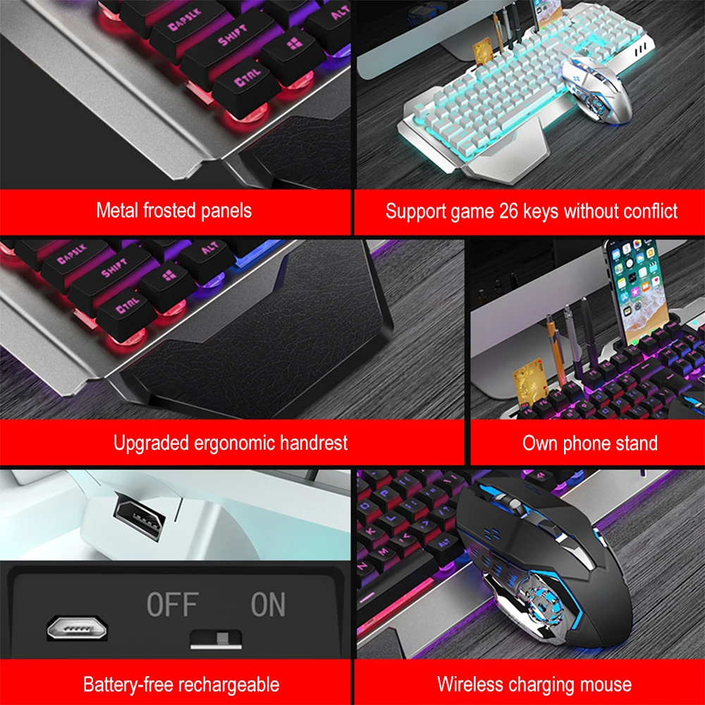Teclado y ratón inalámbricos K - Esports Gaming Keyboard And Mouse reseña y precio