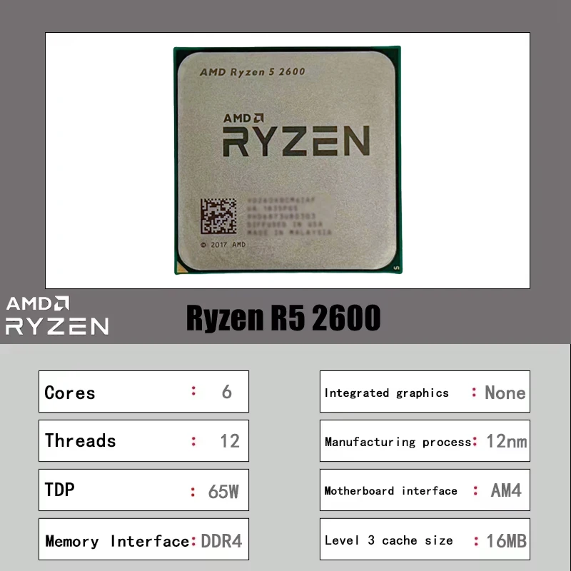 Procesador AMD Ryzen 5 R5 2600 - Amd Cpu Ryzen 5 reseña y precio